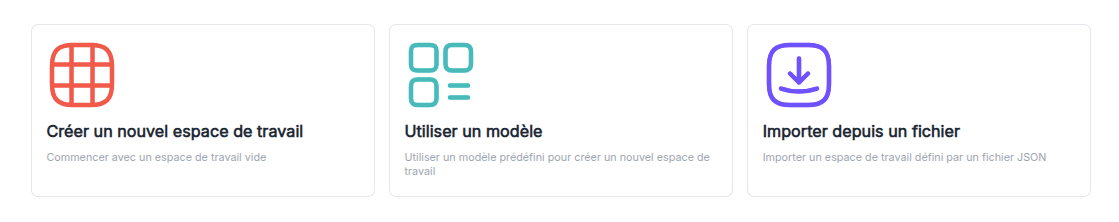 Création d'un espace de travail