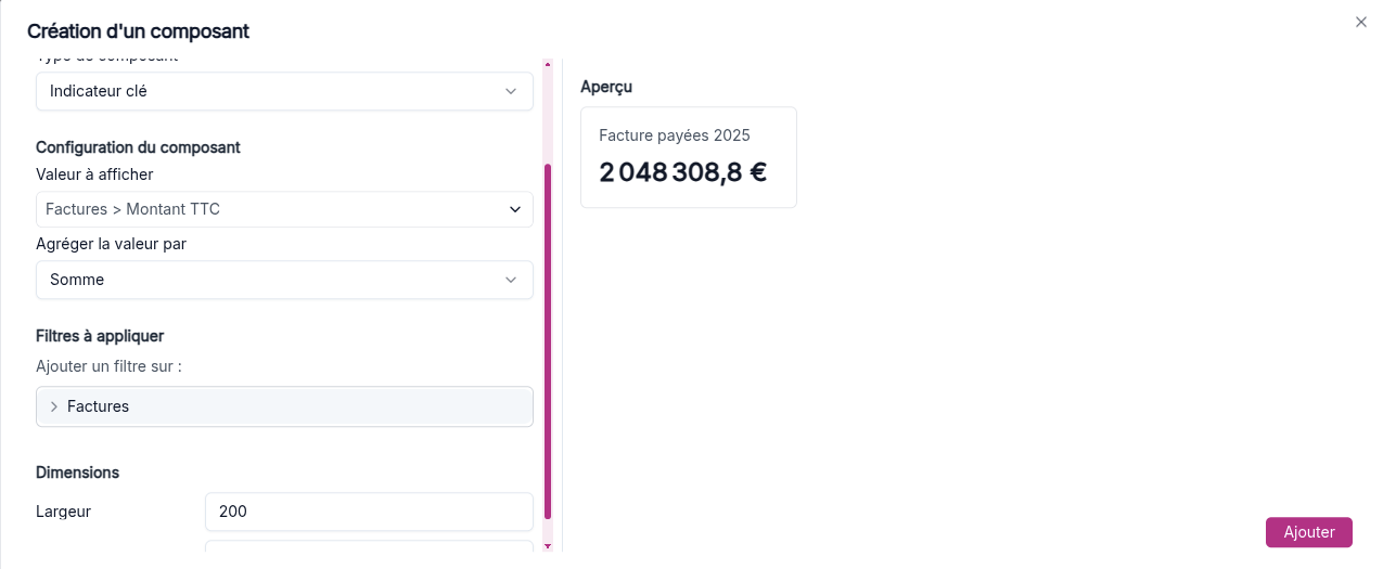 Création d'un indicateur clé